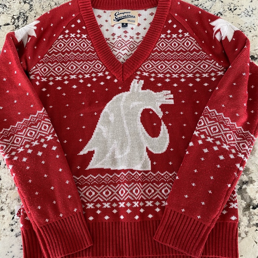 WSU Cougar “ugly” Christmas sweater.